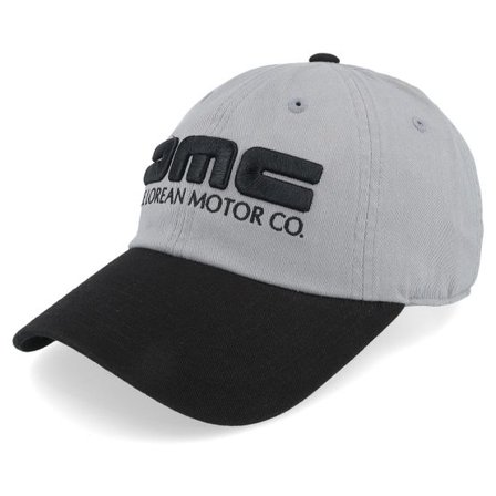 American Needle - Grå unconstructed Keps - De Lorean Mc Ballpark Grey/Black Dad Cap @ Hatstore
