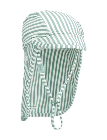 Cecilia Seersucker Swim Hat Badehat Green Liewood