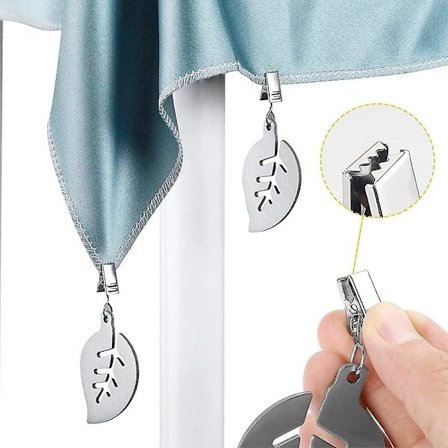 Dukvektsett, 8 stk. Dukvekter i rustfritt stål, Dukvekt med klips, Rustfritt stål dukpendler, Dukvekt