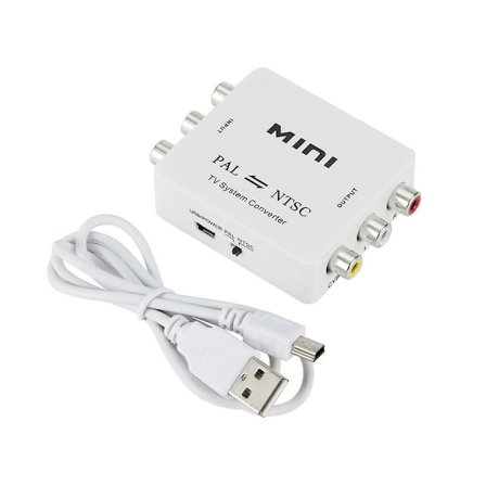 Mini Pal Ntsc To-vejs TV-systemkonverter Switcher Pal til Ntsc Ntsc til Pal Dual-way TV Compos
