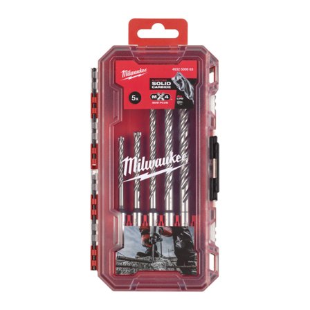 Milwaukee 4932500063 Hammerbor-set 5 deler, Maskintilbehør & forbruk
