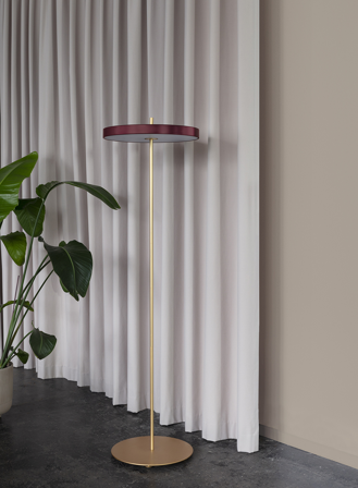 Asteria gulvlampe - rubinrød