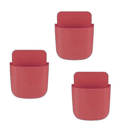 Fjernkontrollholdere Veggmontert, Selvklebende Fjernkontrollholder, Oppbevaring Mobiltelefon TV Fjernkontrollholder, 3 stk. D-