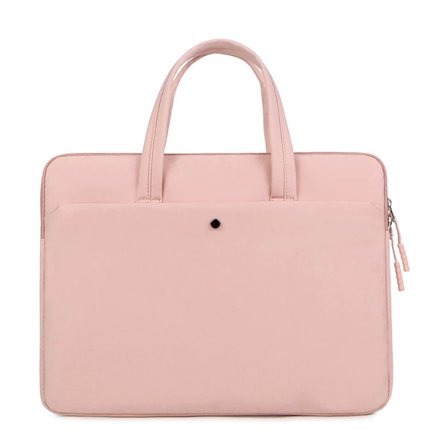 Laptopväska 15 till 15,6 tum, slitstark vattentät handväska datorväska, rosa