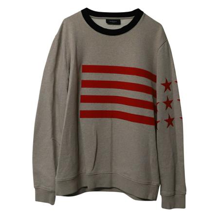Givenchy Pre-owned Stars & Stripes Trui in Cotton , Grijs , Heren , Maat: L
