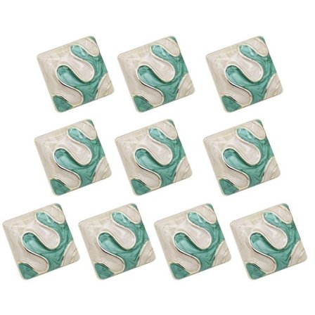 10 st metallblomknappar Strassknapp G G