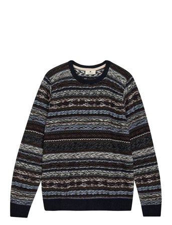 Aksune Reverse Inka Knit Navy Anerkjendt