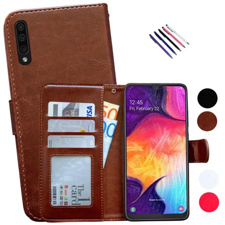 Samsung Galaxy A50 - PU Læder Pung Etui Svart