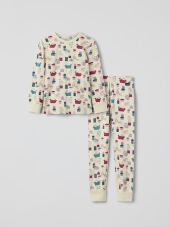 Weihnachtspyjama - 98|104 - kinderbekleidung - beige - Polarn O. Pyret