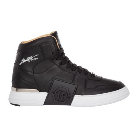 Philipp Plein Hi-Top Sneakers Phantom Kick$ Sort, Herre, Størrelse: 44 EU
