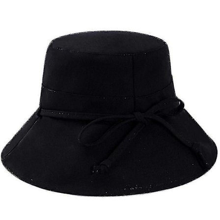 Hattar Enfärgad Fritid Fiskehatt Vikbar Hatt Dam Solhatt Svart