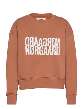 Organic Sweat Tilvina Sweatshirt Svetari Collegepaita Ruskea Mads Nørgaard