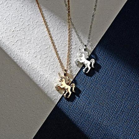 Life Is Magical - Halsband 18k Guld Silverpläterad Gåva Enhörnin Gold One Size
