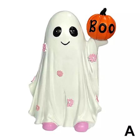 Græskarspøgelsesharpiksstatue Spøgelseskrammerpynt, Pynt, Dekorationer