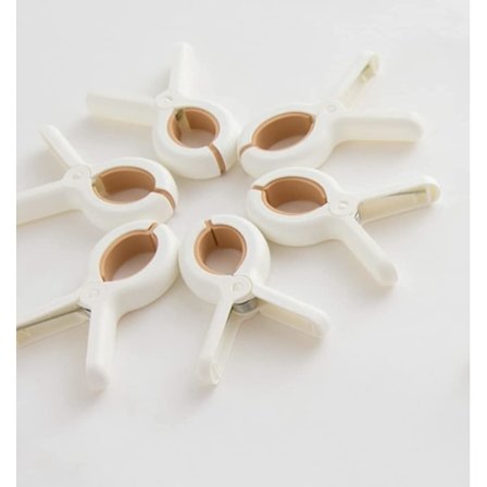 Stærke tøjklemmer i flere dele, store plastik tøjklemmer med blødt håndtag til ophængning i vinden af tøj og tæpper (Stor, Gul)