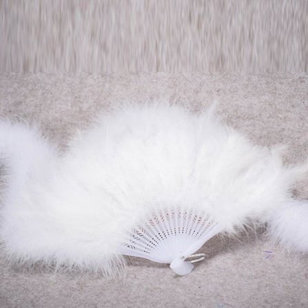 Brudefest Showgirl Dans Elegant Stor Fjer Foldbar Hånd Vifte Dekoration Dekal