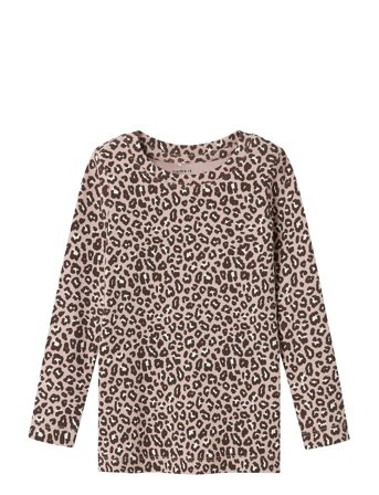 name it Nmfleoana Xsl Ls Top - Brown - 116