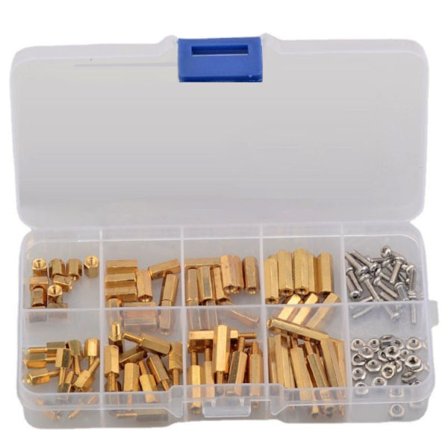 160 kpl kuusiokoloinen messinkivälike Standoff ruuvimutteri kierrepilari