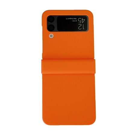 SAM Galaxy ZFlip 4, Solid Farge Telefondeksel, PC Telefondeksel (Oransje)