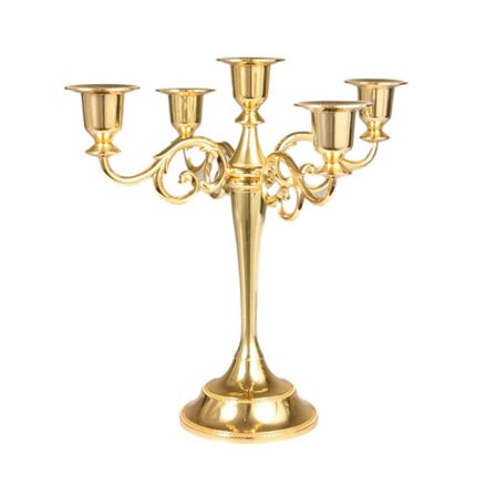 Vintage Metall Ljusstake 3/5 Huvuden Ljusmiddag Ljusstakar