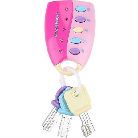 Leke-nøkler for småbarn og babyer, fjernstyrt smartnøkkel for baby leketøy med blinkende lys og lyder, pedagogiske leker for barn, smartnøkkel baby 