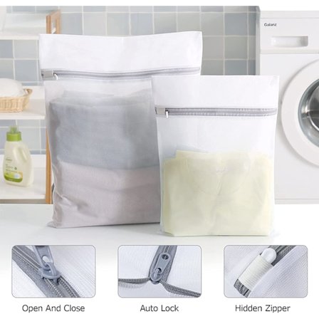 Pakke med 6 stk. ultra-holdbare og slitesterke klesvasknett for skjorter