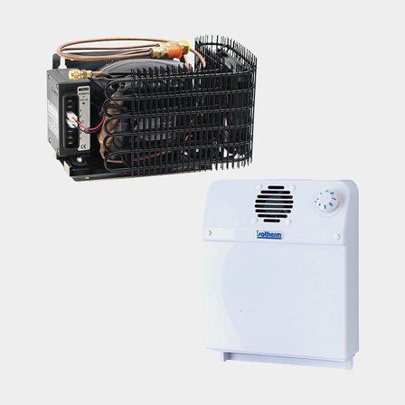 Agregat chłodniczy do zabudowy Isotherm Compact Classic 2150K (VE150), 12V / 24V, chłodzony powietrzem, pasuje do skrzyni do 150 litrów - Jachtowa