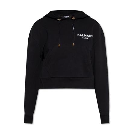 Balmain Logo hoodie Sort, Dame
