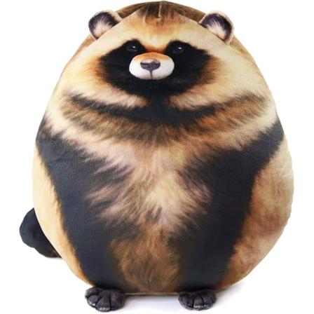 Vaskebjørn plysjpute, søt plysjdyr myk plysjleketøy for jentegutt Kjæreste