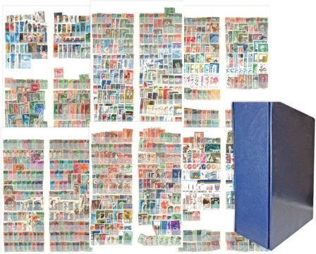 Vesteuropa - frimärkssamling i skruebind med kassette - 8402 frimærker