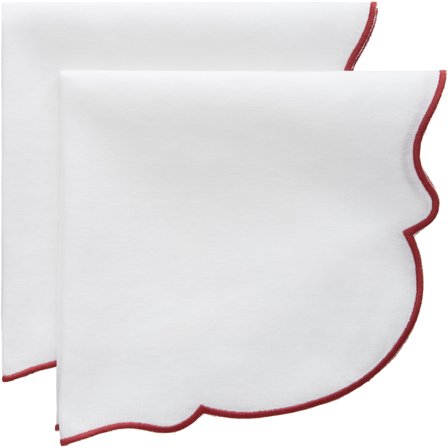 Decotique Gia serviet, burgundy, 2 stk. - BurgundyHvid | KitchenOne