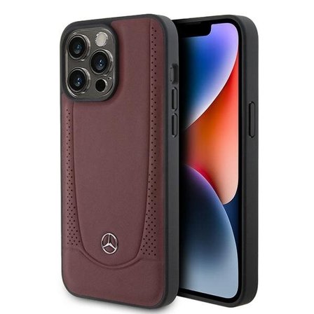 Mercedes MEHCP15LARMRE iPhone 15 Pro 6.1" punainen/punainen kovakotelo Nahka Urban Bengale