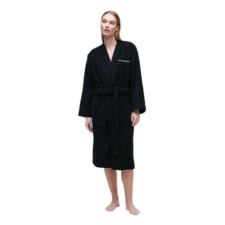 Karl Lagerfeld, Bathrobe Ikonik 2.0 Czarny, Kobieta, Rozmiar: XL