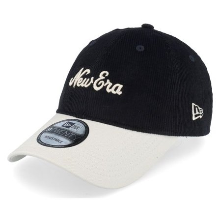 New Era - Svart unconstructed Keps - Script Corduroy 9TWENTY Black/Stone Adjustable @ Hatstore