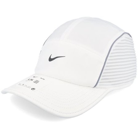 Nike - Vit 5panel Keps - Fly Cap White 5-Panel @ Hatstore