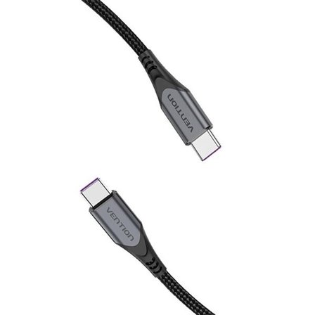 USB-C till USB-C 100W Vention TAHHD 5A 0,5m USB 3.1 Gen2 4K-kabel (grå)