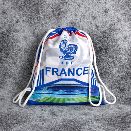 2022 Qatar VM Fodbold Opbevaringspose - Frankrig B Lærred Med Tr