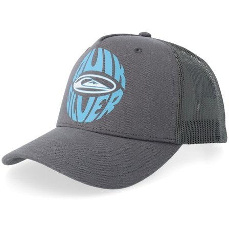 Quiksilver - Gris trucker Gorra - Kids Decades Cotton H Iron Gate A-Frame Trucker @ Hatstore