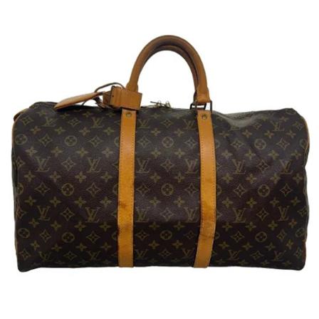 Louis Vuitton Vintage, Pre-owned Canvas travel-bags Bruin, Dames, Maat:ONE Size,leer
