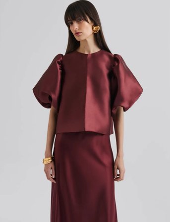 Cleo Blouse Red Malina