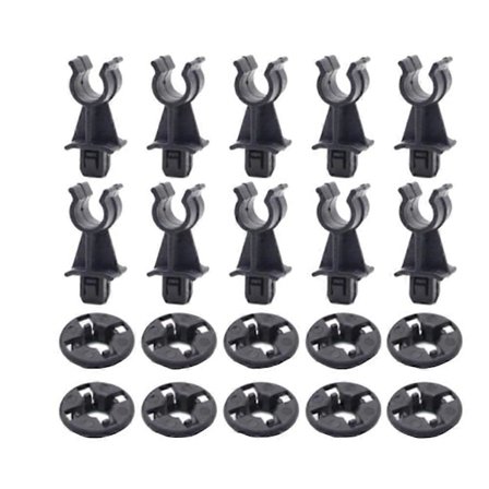 10 Sæt Holder til Dualis J10 Navara D40 R51 Motorhjelm Støtte Stang Klemme Clip Holder