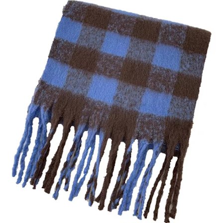 Hippocampus hårsjal, modetrend, förtjockad sjal, långa tofsar