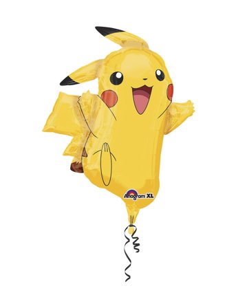 Foil Balloon Pikachu Shape 62 X 78 Cm Yellow Amscan