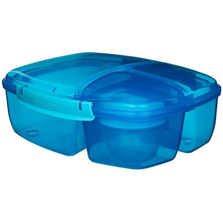 Sistema Madkasse m. 3 rum & yoghurtbæger Assorteret farver/ 2 l, Tøj & Bolig, Opbevaring & Organisering, Madkasser