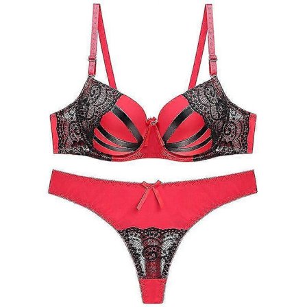 2020 Seksikäs stringit naisten rintaliivisetti Push Up pitsialusvaatesetti