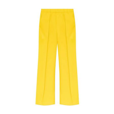 Jil Sander Pleat-front Byxor gul, Dam Byxor, Dam, Storlek: S