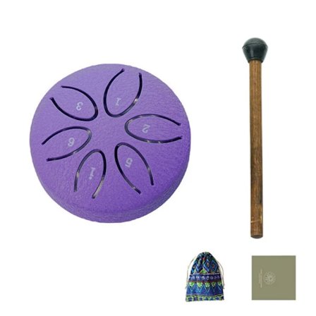 Stål Tongue Drum Portabel Regntrumma Hand Pan Trumma Slagverk Musikinstrument 3 Tum 6 Toner För Yoga Meditation Musikleksak(HK)