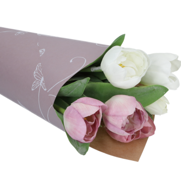 BLOMSTERPAPIR DEKOR LILLA 75CM