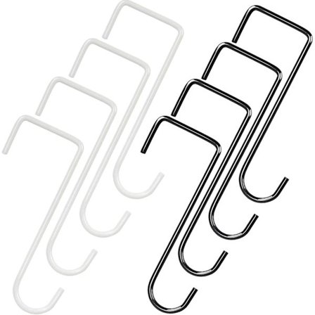 8 kpl aita koukku, kasvi ripustin koukku patio koukku ripustaa istuttimet linnunruokinta kukkaruukku kasvi valkoinen ja musta