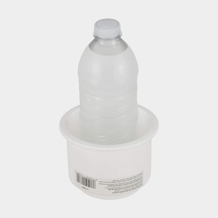 Wbudowany uchwyt na butelki Attwood Recessed Drink Holder, plastikowy, z otworem odpływowym, Ø10.5/9 cm x 9 cm, na 1 butelkę/puszkę Ø8.5 cm, biały - 